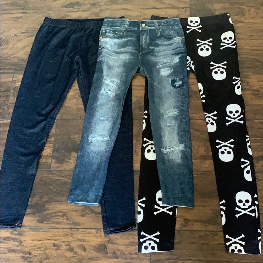 3 girls leggings